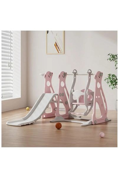 FULLJOY 3*1 Polar Bear Slide with Swing and Basketball FJY-29