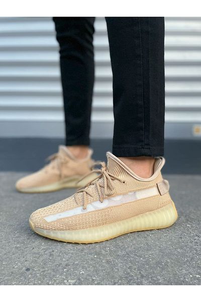 Zerenyus Jy305 Pulse Lace-Up Knitwear Unisex Daily Sports Shoes - Beige