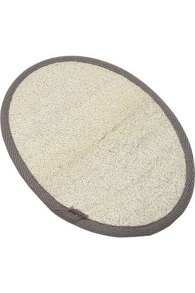 Tendance Exfoliating Loofah Body Massage Pad Cream and Taupe Large
