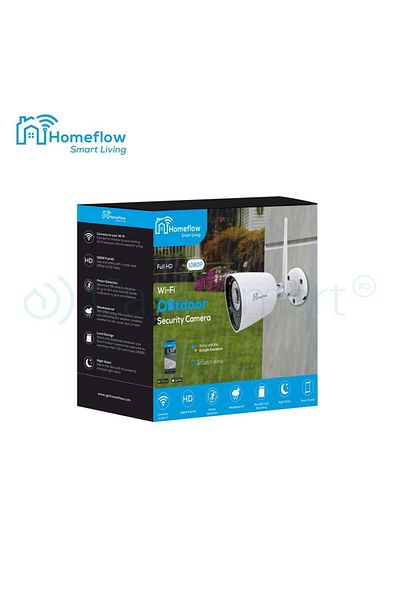 Homeflow C-6003 Outdoor Wireless Security Camera, 1080P, Motion & Night Vision, White