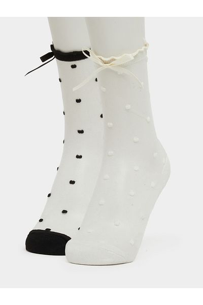 Styli Set of 2 - Polka Dot Mesh Socks