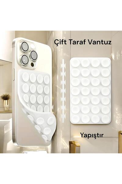 Case collection Slikon Çift Taraflı Vantuz Telefon Tutucu Vakum,Cama Yapışan ...