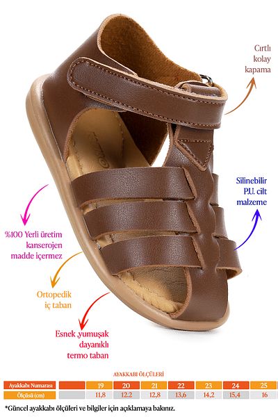 Kiko Kids Lonpe First Step Velcro Baby Boy Sandals
