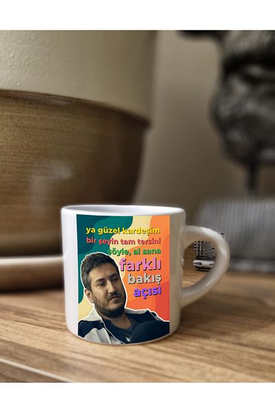 DİLAHOME Different Perspective Mug – Indestructible Replica Humorous Series Themed Gift Cup