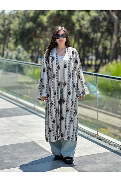 Ranasubaşı Ethnic Patterned Kimono Rs1010