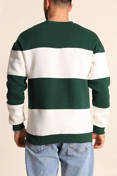 İpeksi Silky Piece Crew Neck Printed Sweatshirt - Green