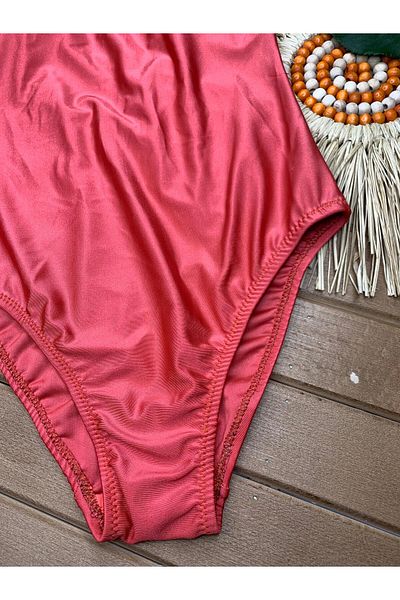 XORVİO Women's Coral Color Strap Swimsuit Lycra Flexible Stylish Quality