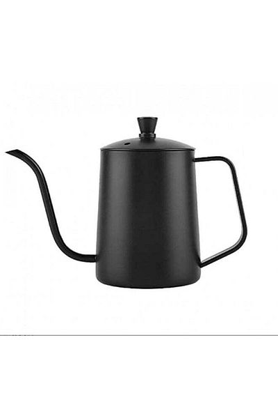 rank Teapot with Curved Design for Hand Drip Black 350ml
