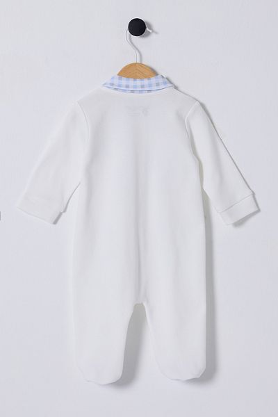 Ugly Duck 0-9 Month Polo Baby Boy Collar Jumpsuit - White