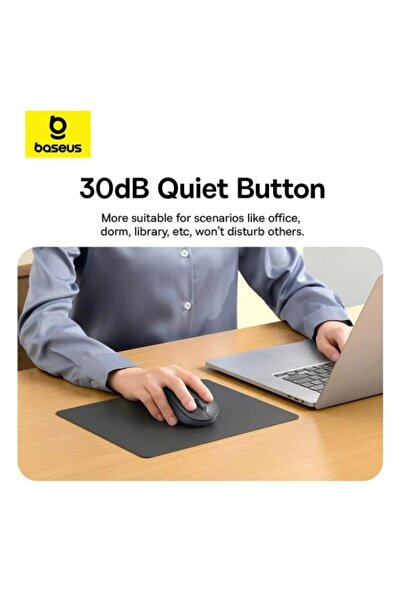 Baseus Mouse Wireless Baseus F02, Bluetooth/Wi-Fi, 4000 DPI (Black)