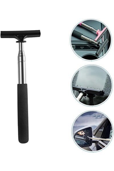 Modifiyum Mini Uçlu Teleskopik Araba Cam Ayna Silecek Çekçek Pratik Teleskobik Cam Silici Siyah