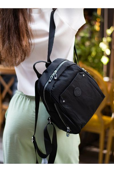 eflanmoda Sanmorris Waterproof Parachute Fabric Women's Backpack with 4 Eye Laptop Compartment