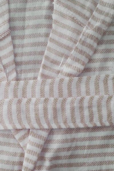 Mira Home Hooded Unisex Peshtemal Beach Bathrobe 100% Cotton Seaside Stripe