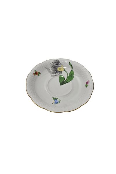 HEREND 734 Hand Painting Porcelain Tea Cup Saucer (006)