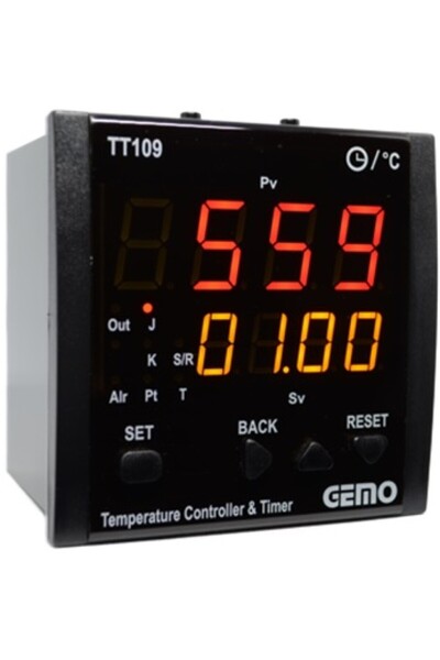 Gemo TT109-230VAC-S Dahili Zaman Röleli "Auto-tune PID" Sıcaklık Kontrol Cihazı