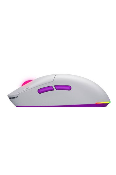 HATOR Mouse Hator Quasar 3 ULTRA, Wireless, Bluetooth, Cu fir (Alb/Mov)