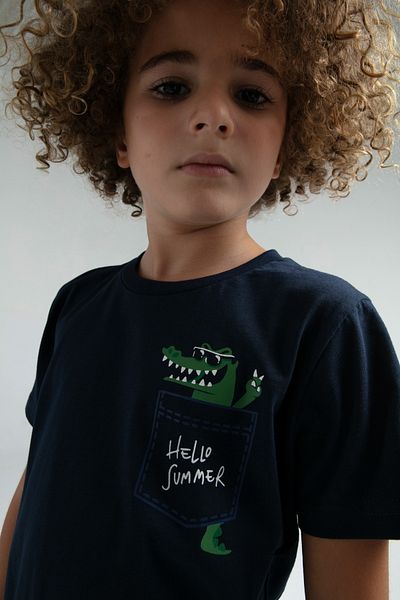 Ugly Duck 02-08 Years Boy Roly Poly Navy Blue Bermuda Suit - Navy Blue