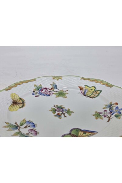 HEREND 517 Kraliçe Victoria VBO El Boyama Porselen Tatlı Tabağı