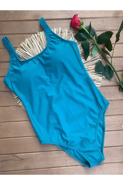 XORVİO Women's Strap Petrol Blue Swimsuit Lycra Flexible Stylish Quality