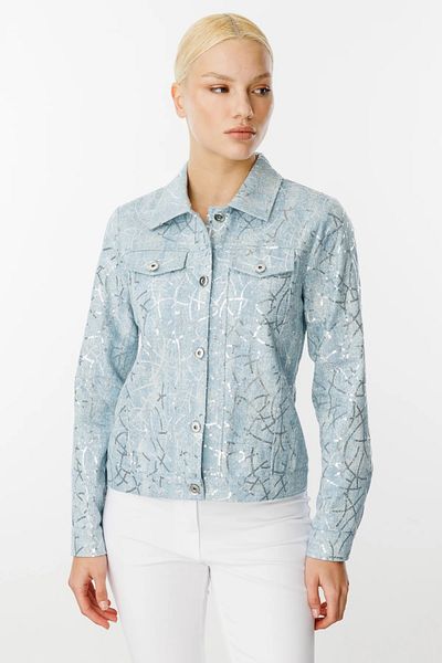 Ekol Sequin Embroidered Denim Coat