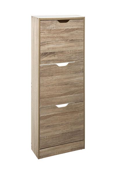 Five Simply Smart 3-Drawer Modern Design Rectangular Shoe Rack