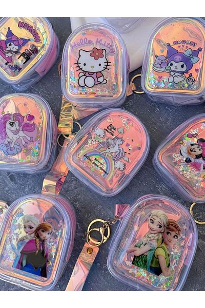 EyER Shoping Transparent Water Sequin Helogram Wallet Bag Ornament 1 Piece Purple