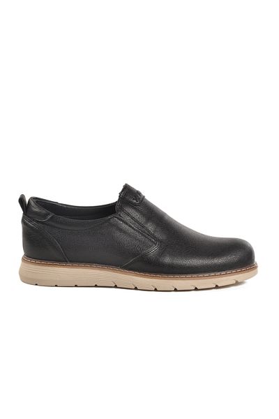 AYAKMOD Black Genuine Leather Men's Casual Shoes 014 m