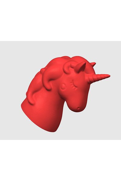 3DONE MODELS Unicorn Piggy Bank, money saving, early financial education, 3D printed, red, 15 cm
