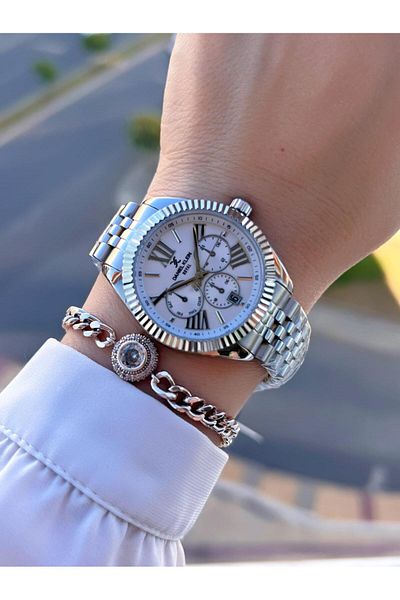 Daniel Klein Steel Cord 30 Mt Water Resistant Women Wrist Watch+Bracelet Byn.10877.M1