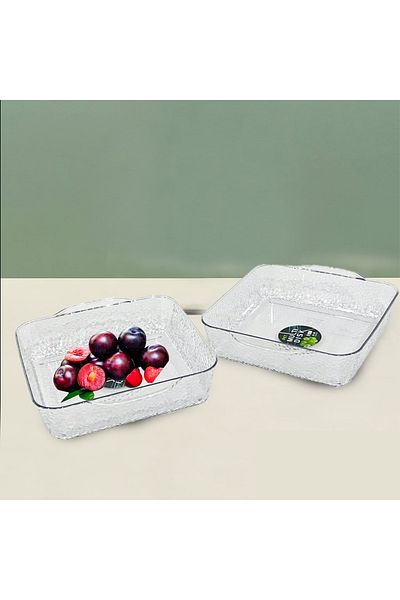 rexa Glass Toronto Baking Dish Clear Oven-Safe Glass Dishes 25 x 25