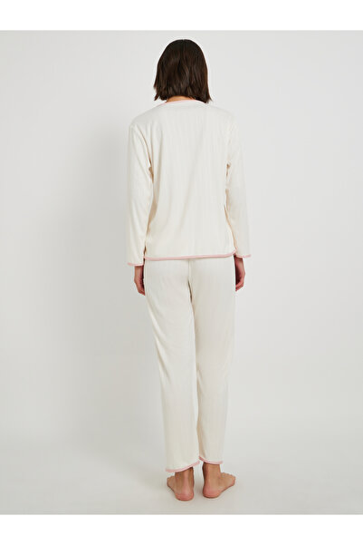 Styli Solid Long Sleeve Shirt and Pyjama Set