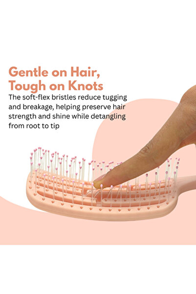 glitters Detangler Maze Hair Brush, +Design Collection, Flexible Bristles, Comfortable Grip