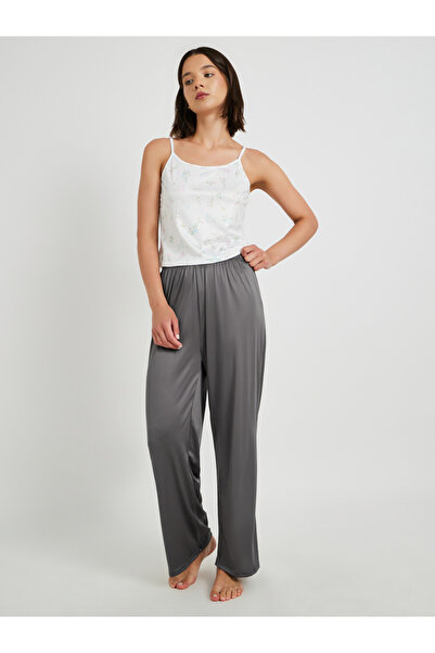 Styli طقم بيجاما وقميص داخلي مطبوع بأشرطة بقصّة عادية