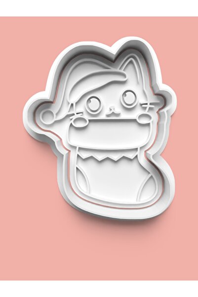 AKTASTORE قالب كوكيز القطط المخفي في الجوارب وقالب عجينة السكر