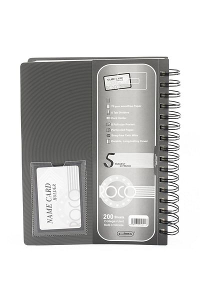 Roco University Notebook – 22.5 x 26.5 cm, 5 Subjects, 400 Pages, Single Ruled for Study Use