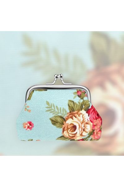 Purple Adv Nostalgic Blue Coin Purse