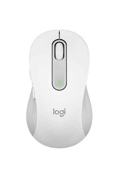 logitech ماوس Signature M650 بصري حتى 4000 نقطة في البوصة، بلوتوث/لاسلكي (تردد لاسلكي 2.4 جيجاهرتز)، أبيض