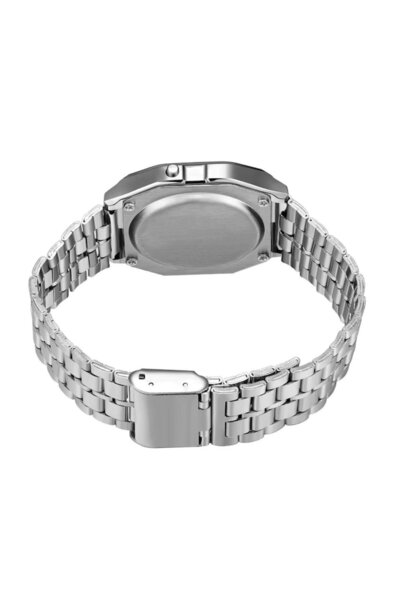 Tessero Ceas cronograf digital, vintage retro, brățară metalică, unisex, mecanism cuarț, alarmă