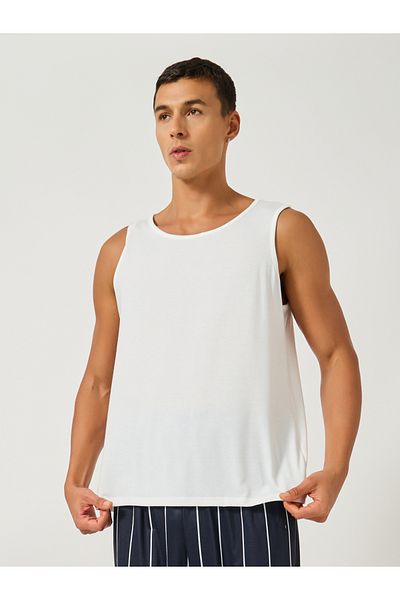 Styli Solid Tank T-Shirt and Striped Pyjama Set