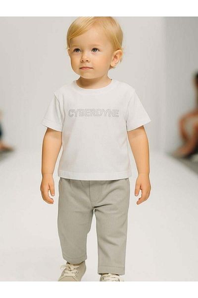 Zekids Baby Boy Cotton T-Shirt and Elastic Pants Set