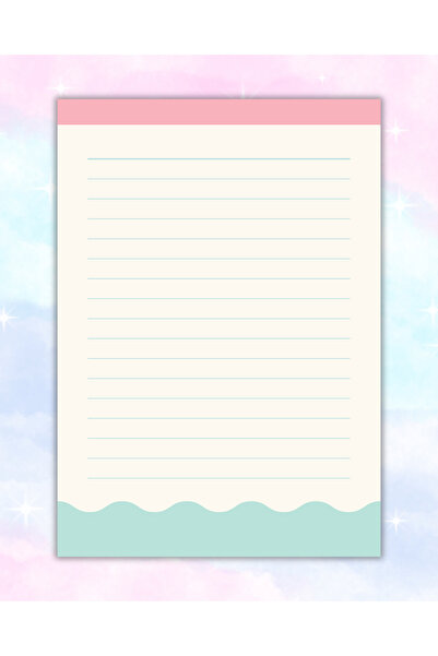 Elvina Paper Renkli Not Kağıdı, A6 Boyut, Memopad, To Do List, Bloknot, Planl...