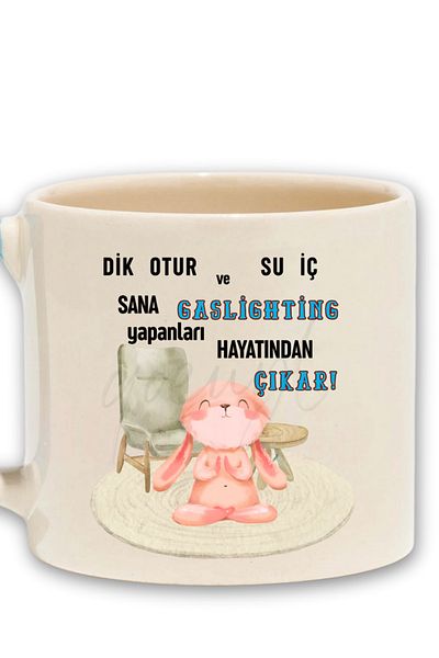 qoeuyl boutique Gaslighting Makes Life Fun Printed Fun Gift Colorful Handled Cup-Mug Cup