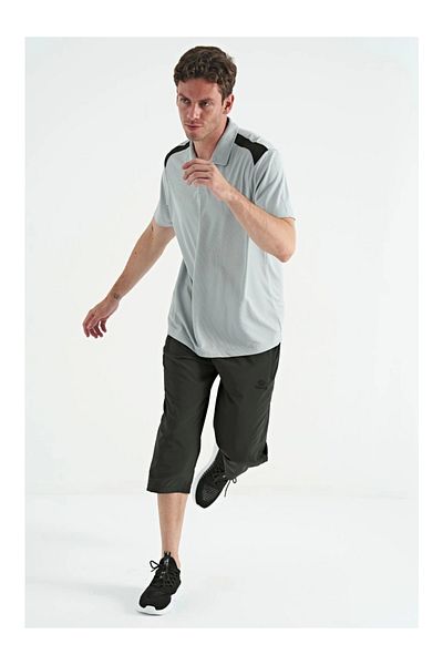 TOMMY LIFE Μαύρο Lace-Up Standard Fit Capri με τσέπη με φερμουάρ 83096