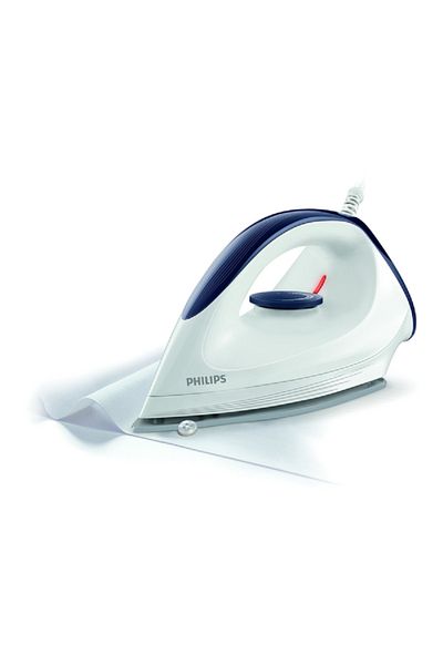 Philips Dry Iron with DynaGlide Soleplate White and Blue