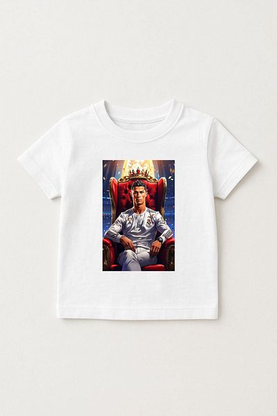 Sckids Ronaldo Special Design Printed Unisex Kids T-Shirt
