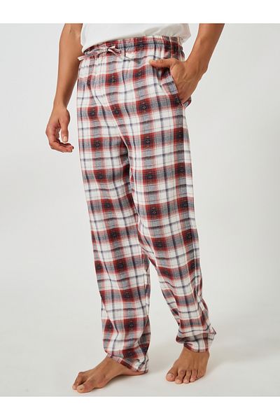 Styli Checked Woven Straight Pyjama with Drawcord