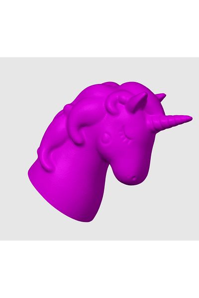 3DONE MODELS Unicorn Piggy Bank, money saving, early financial education, 3D printed, purple, 15 cm