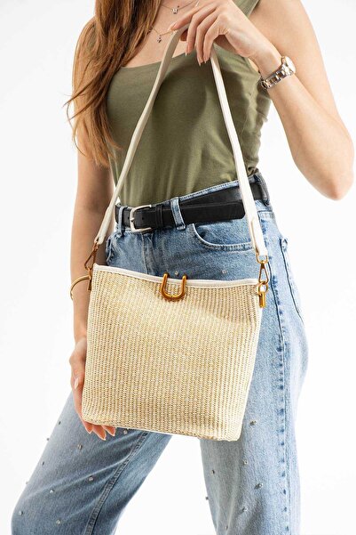 Çanta Trend Moon Straw Women's Hand and Shoulder Bag