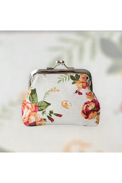 Purple Adv Nostalgic Coin Purse White