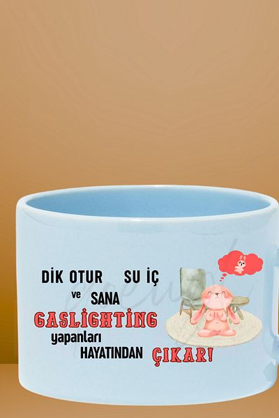 qoeuyl boutique Gaslighting Takes You Out of Life Printed Fun Gift Pastel Colored Cup-Mug